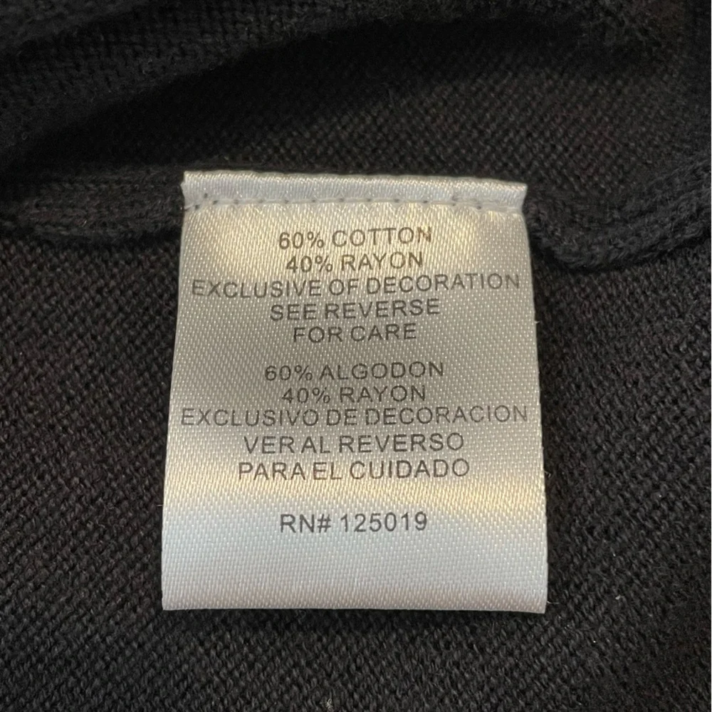 Joseph A. Bohemian Blouse Size XL Black Beautiful Embroidery Beaded 3/4 Sleeve - Picture 7 of 11